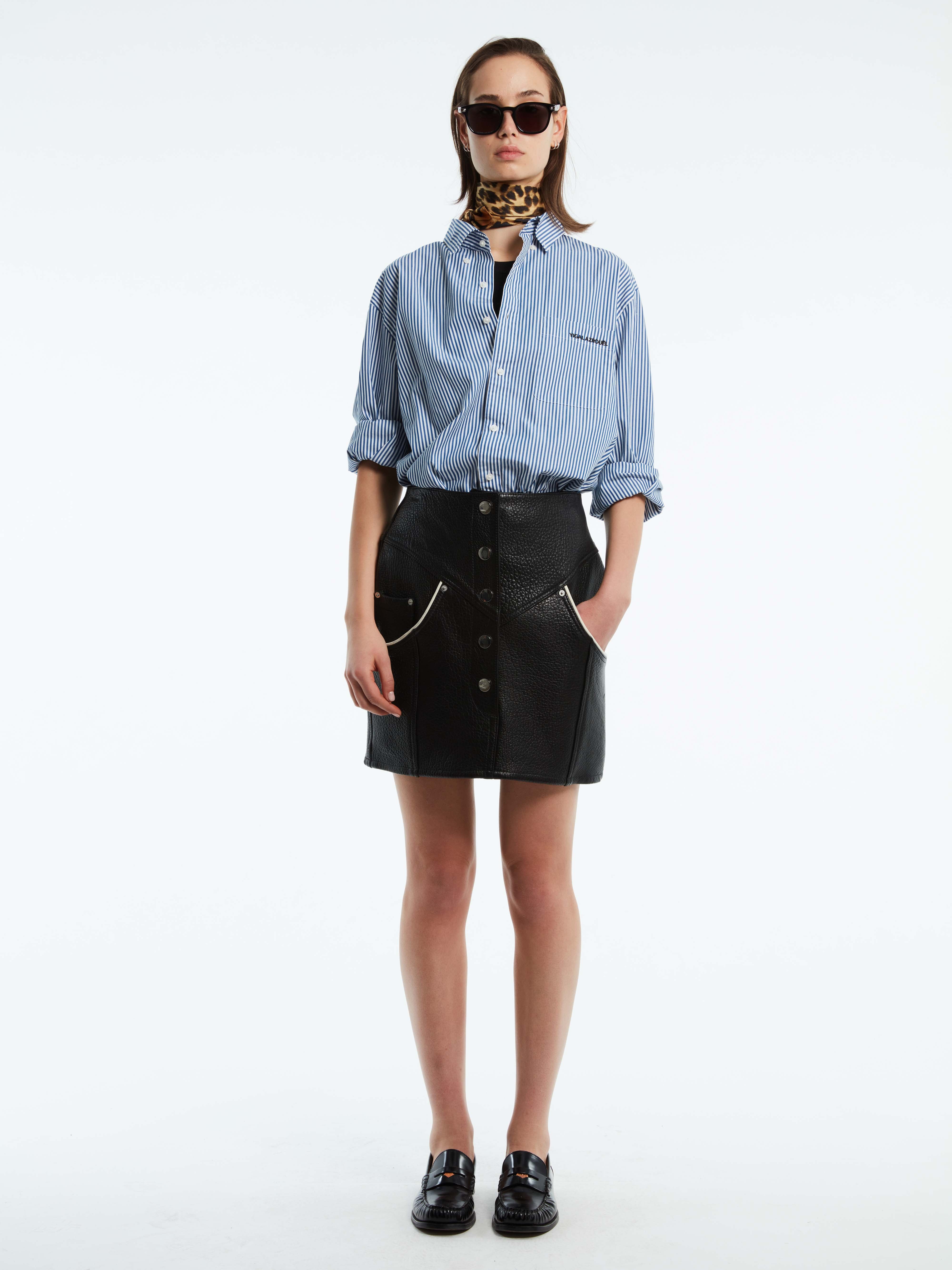 LEATHER MINI SKIRT