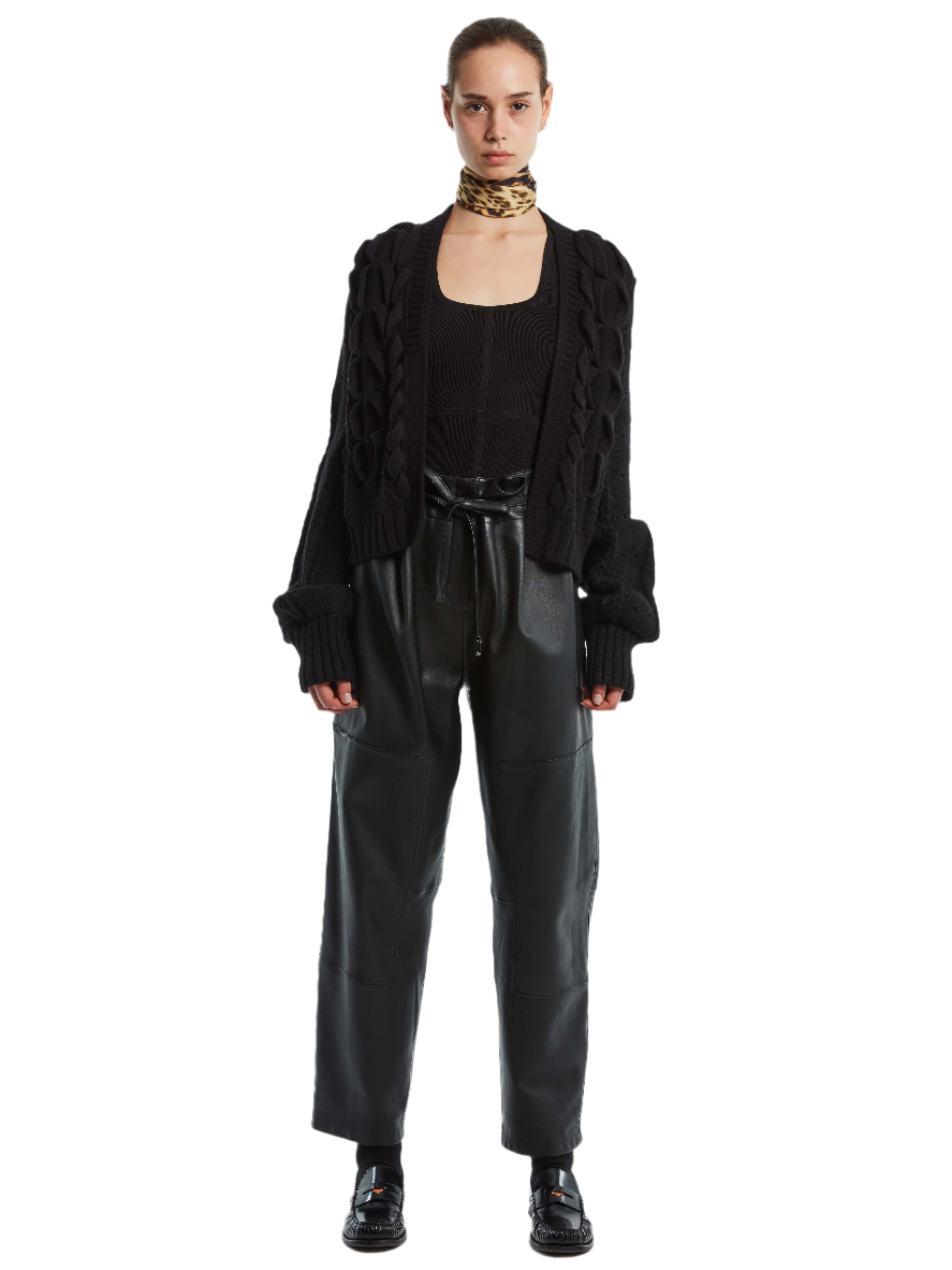 HEAVY CHAIN DETAIL CARDIGAN