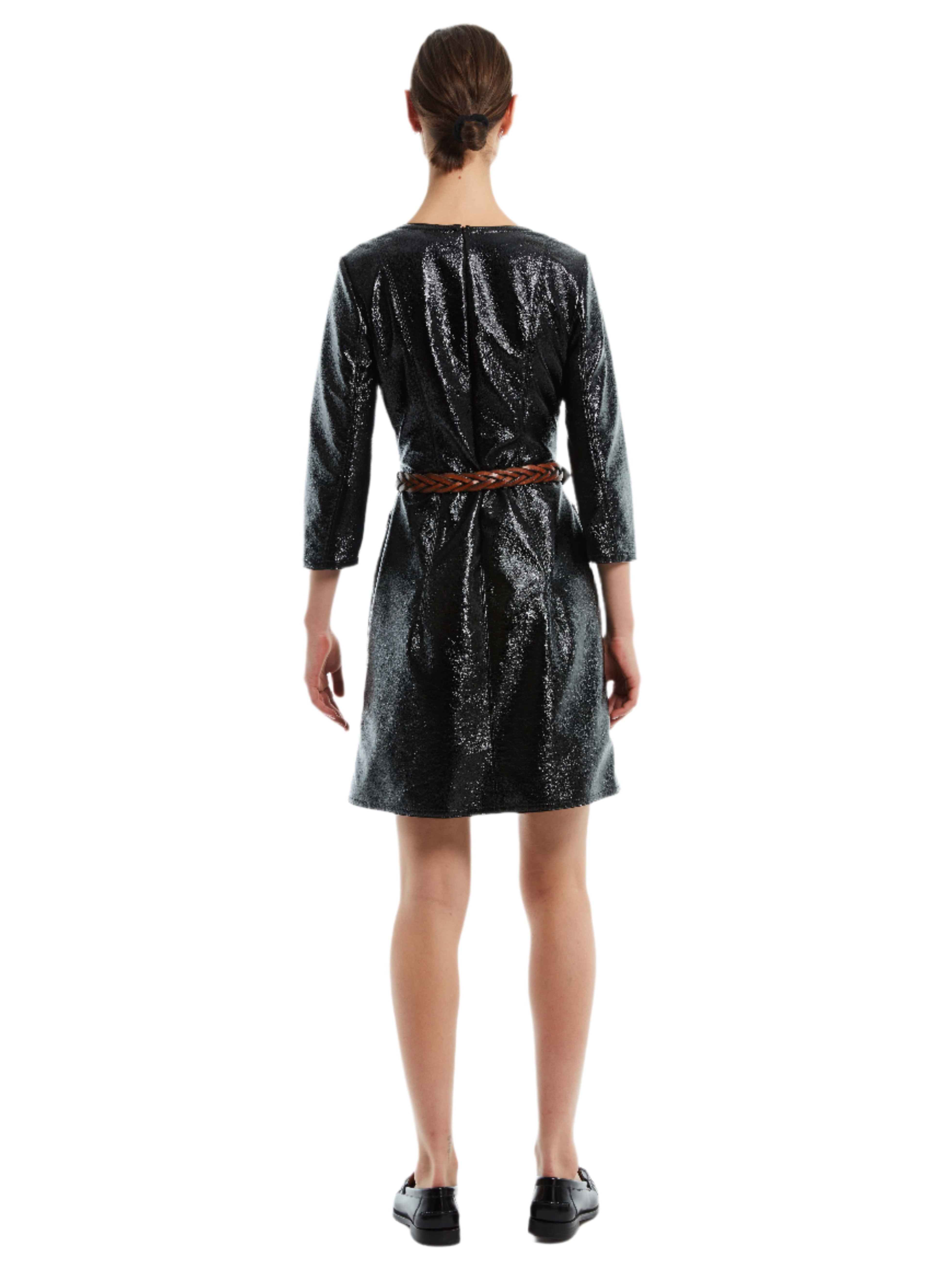 3/4 SLEEVE JAPANESE FAUX LEATHER BUSINESS DRESS