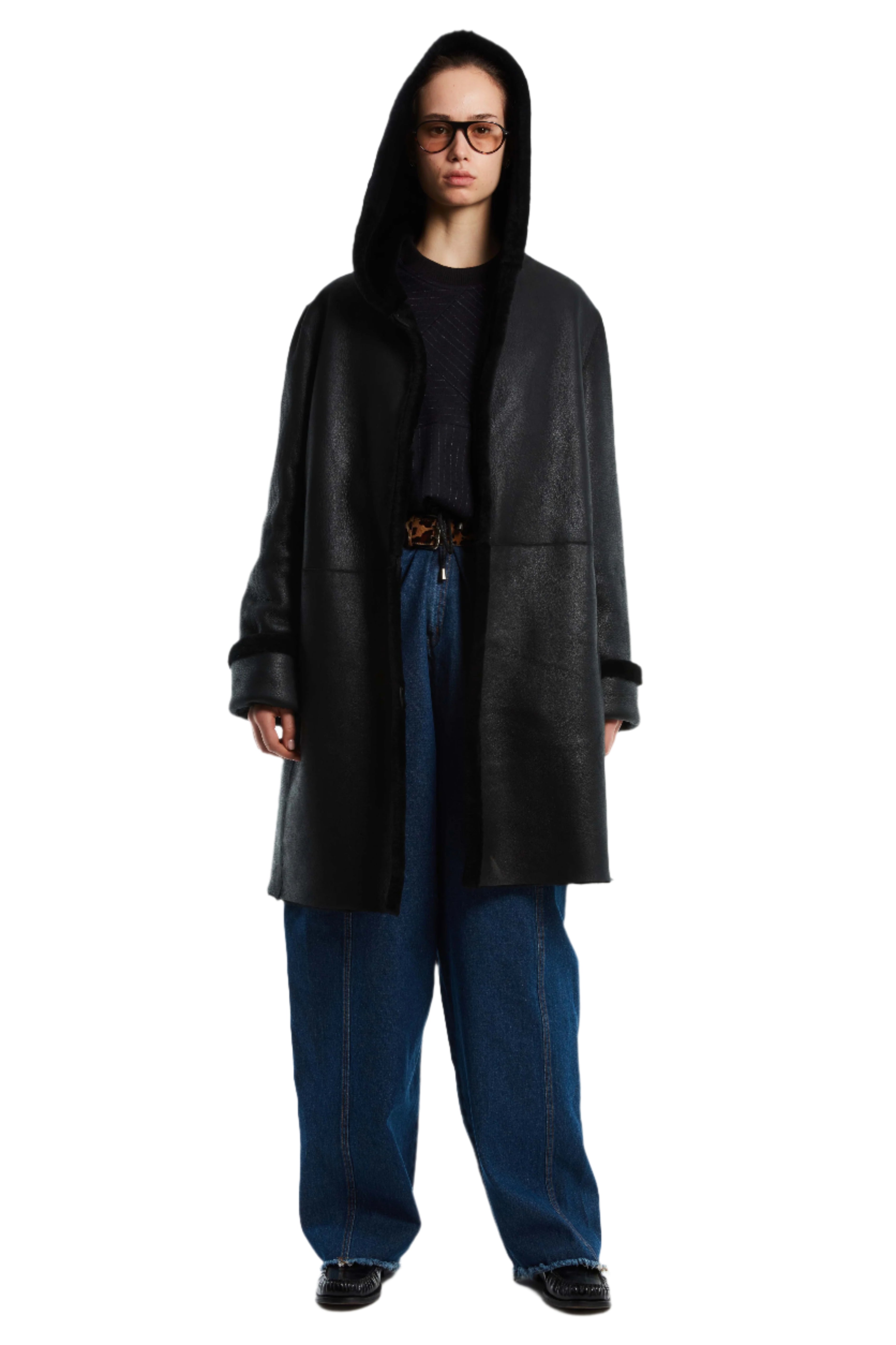 REVERSIBLE SHEARLING COAT
