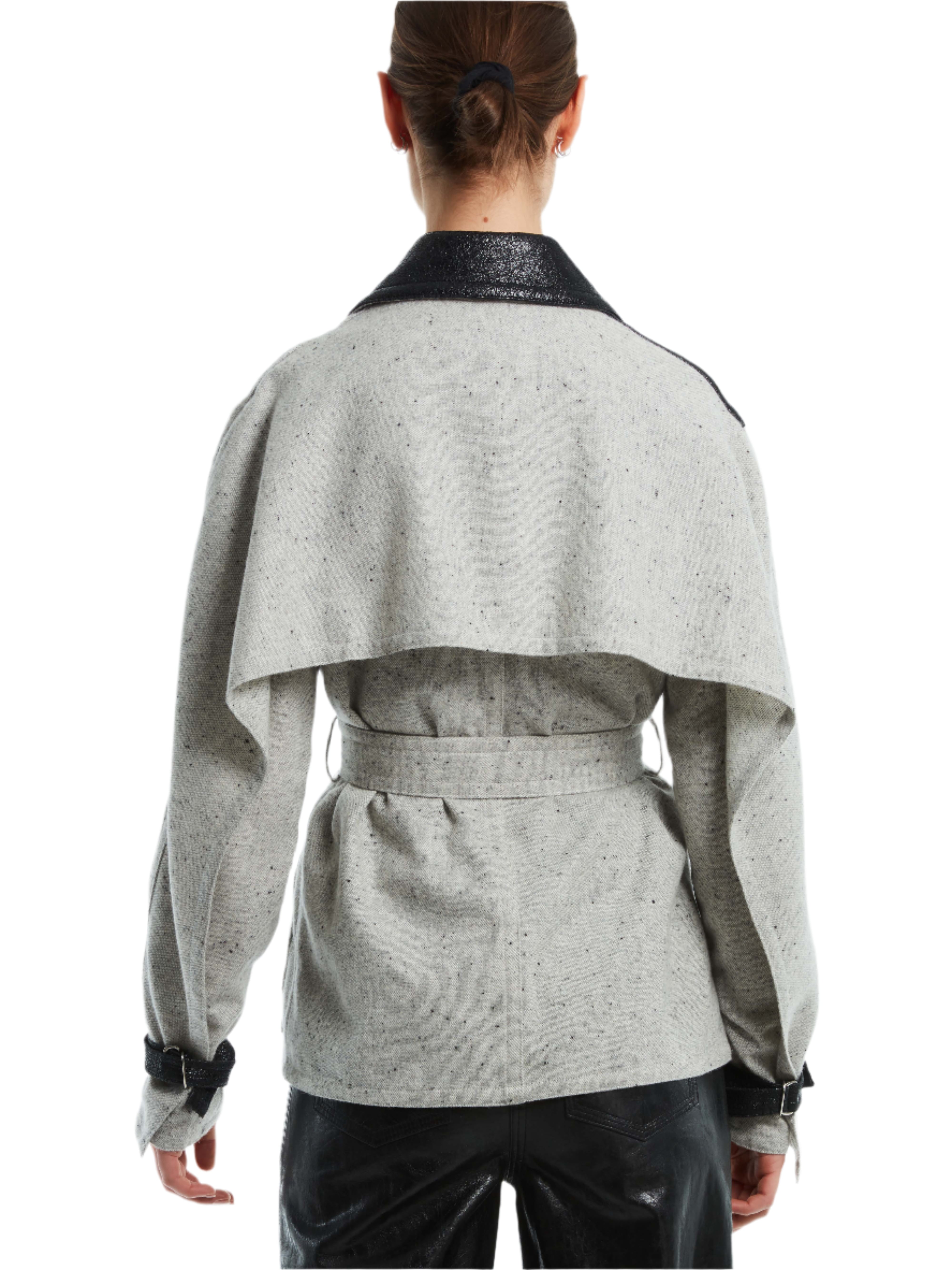CAPED STAPLE JACKET