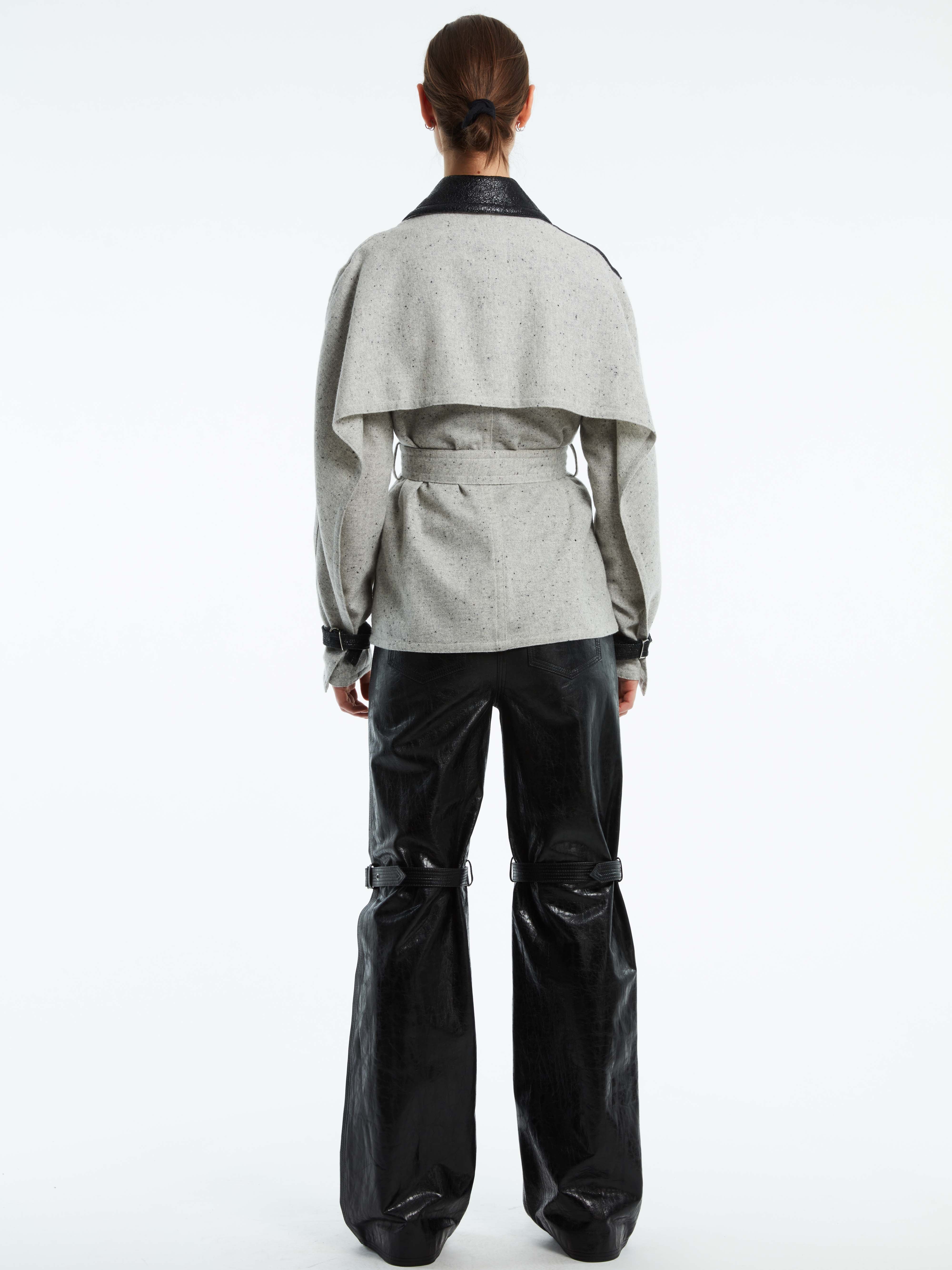 CAPED STAPLE JACKET