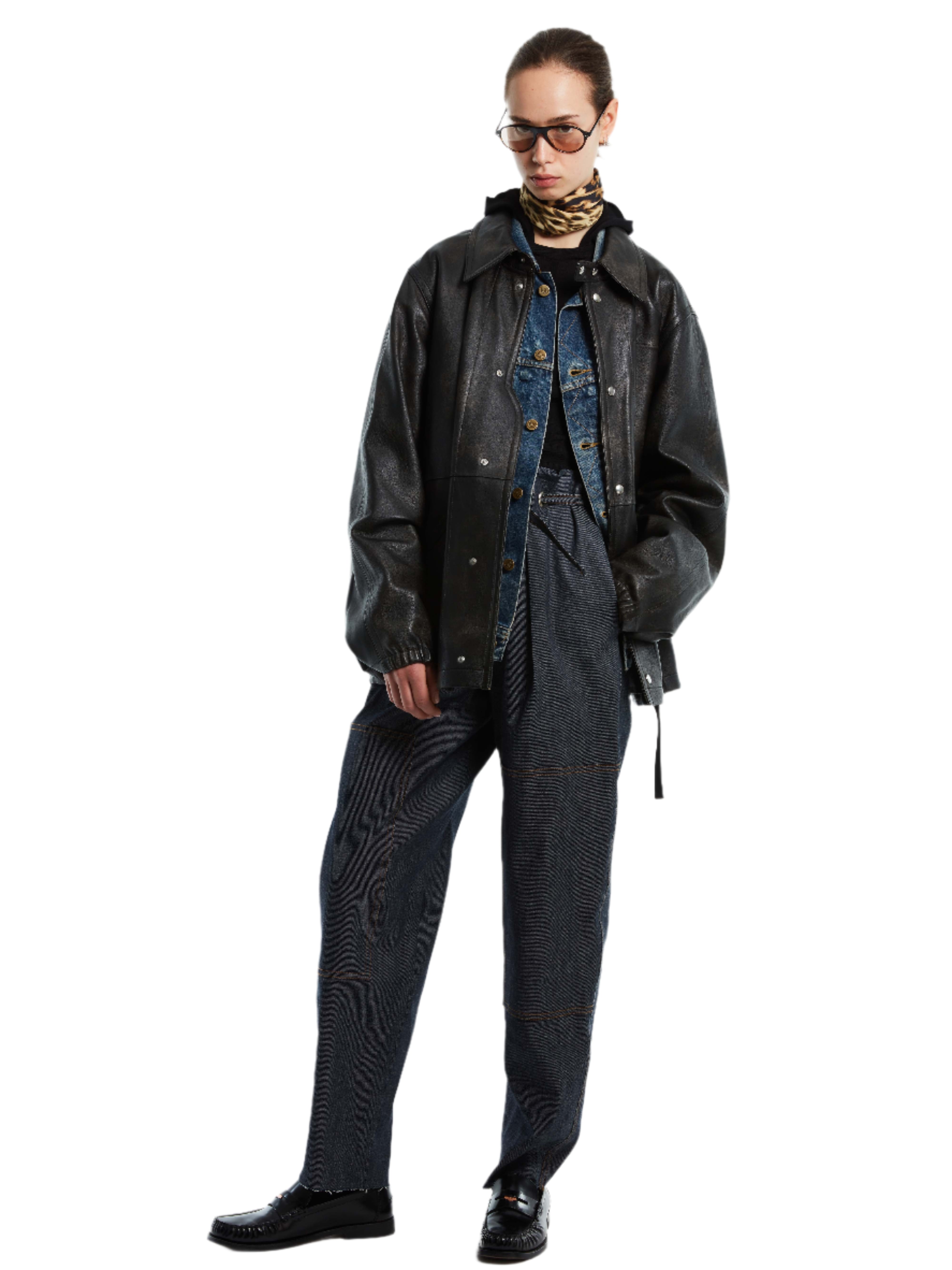 LEATHER UTILITY JACKET