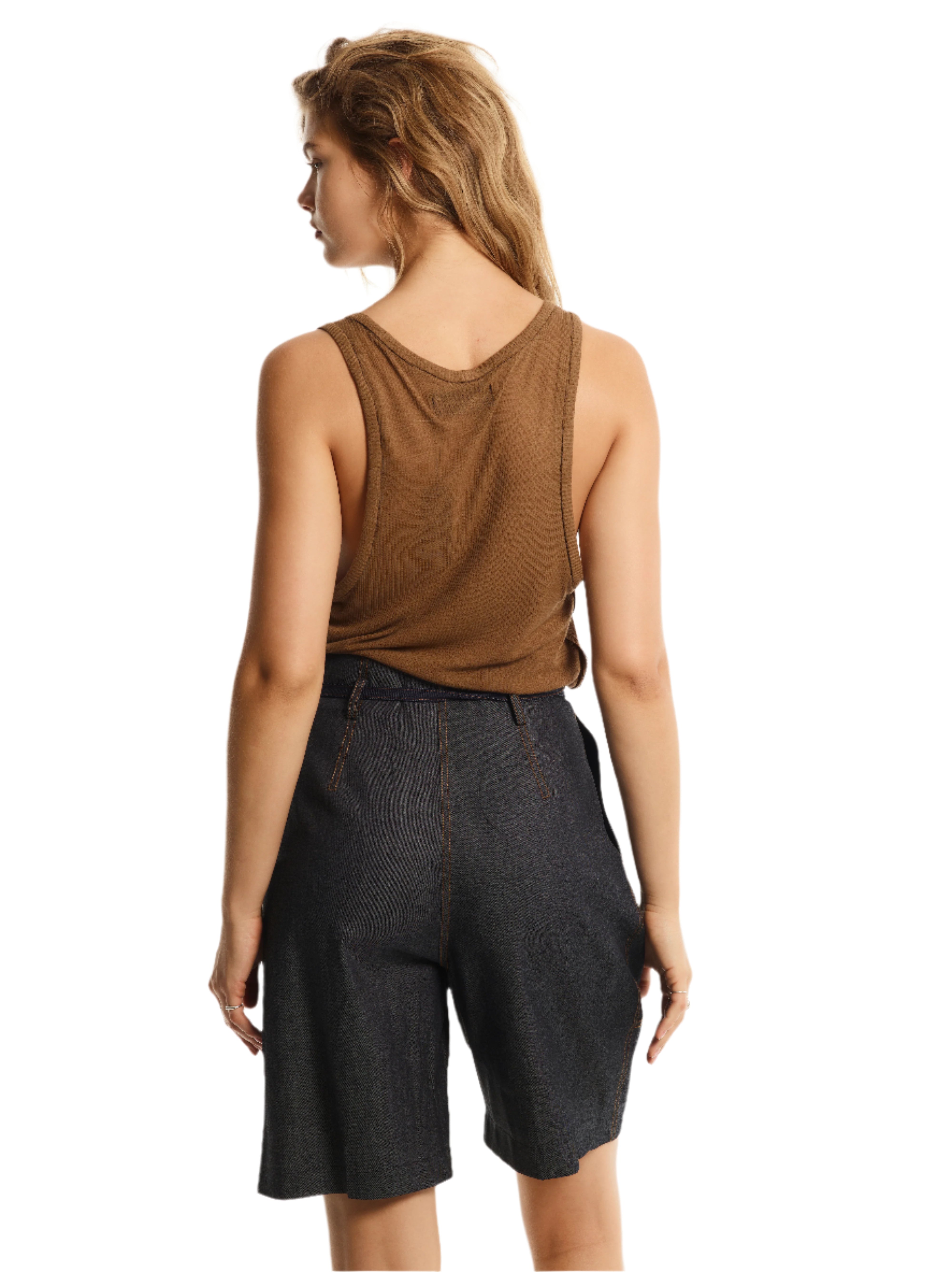 RIBBED SCOOP NECK TANK