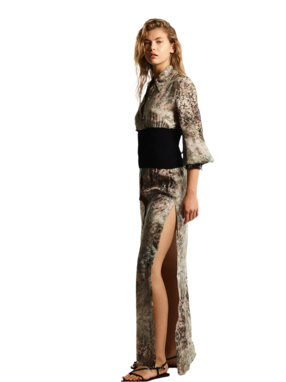 PRINTED BUTTON - FRONT SKIRT