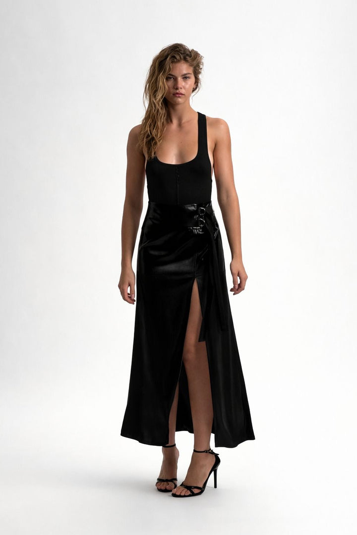 BELTED SKIRT