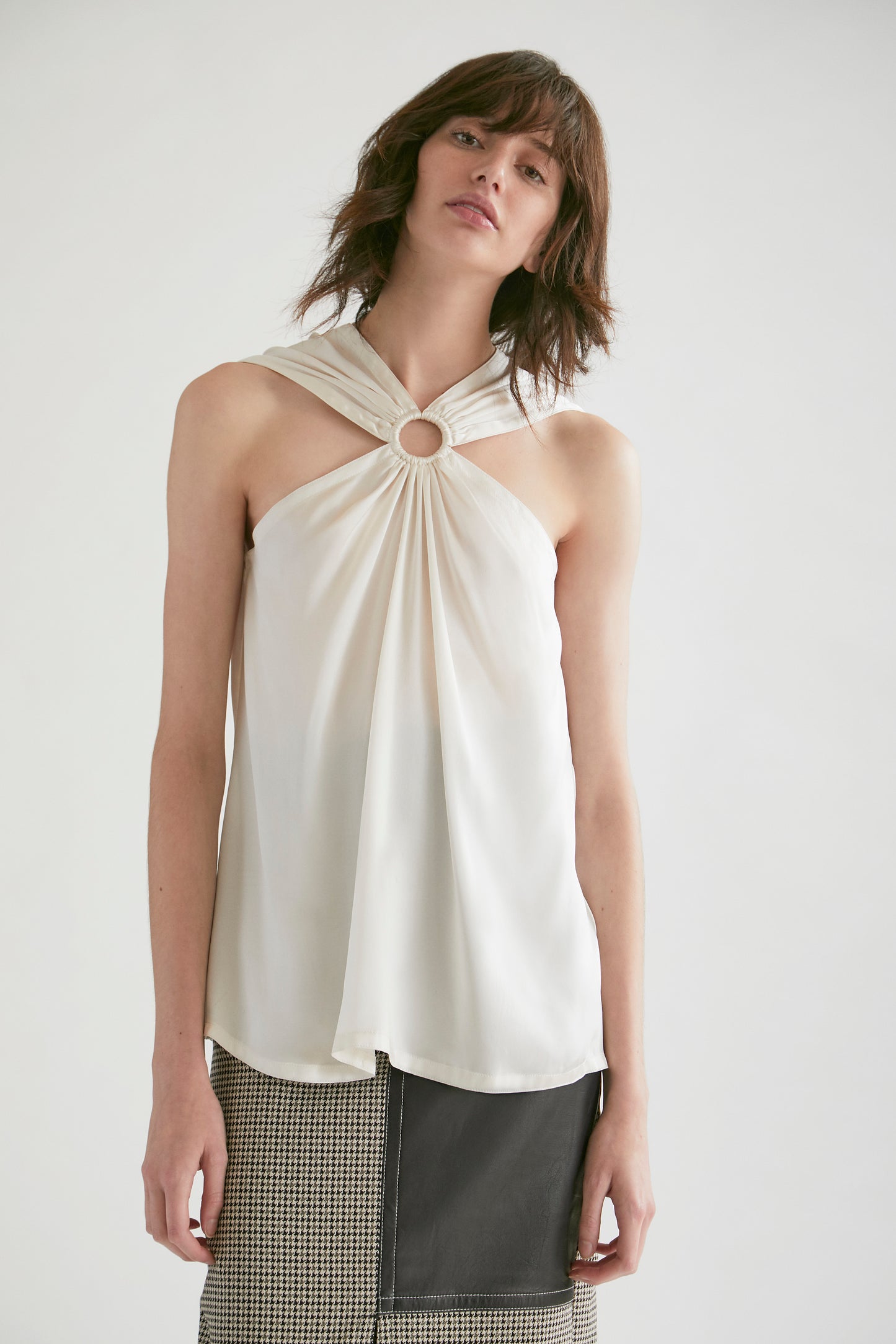 Cut-out Halter Tank Top