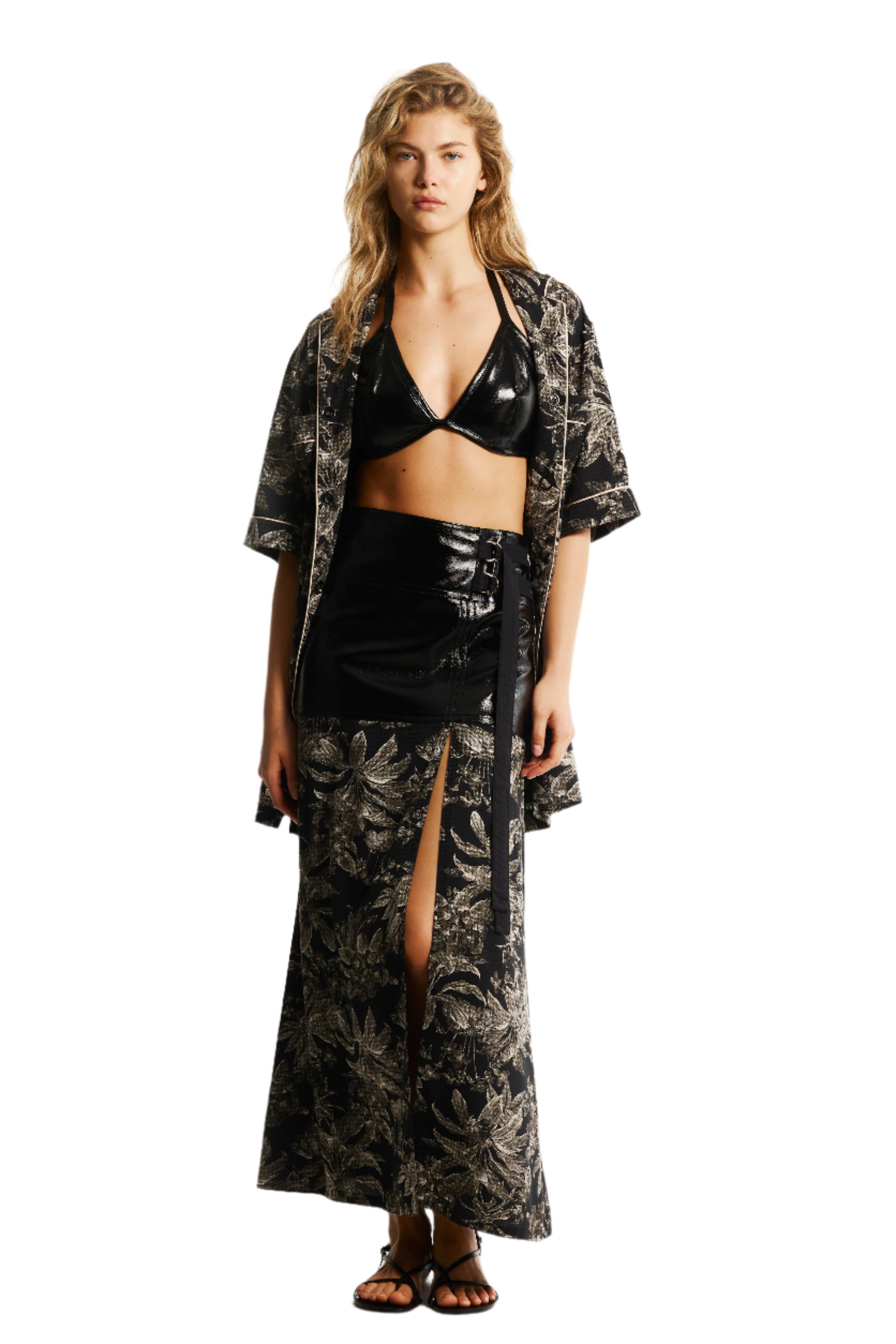 HOODED SHIRT DRESS