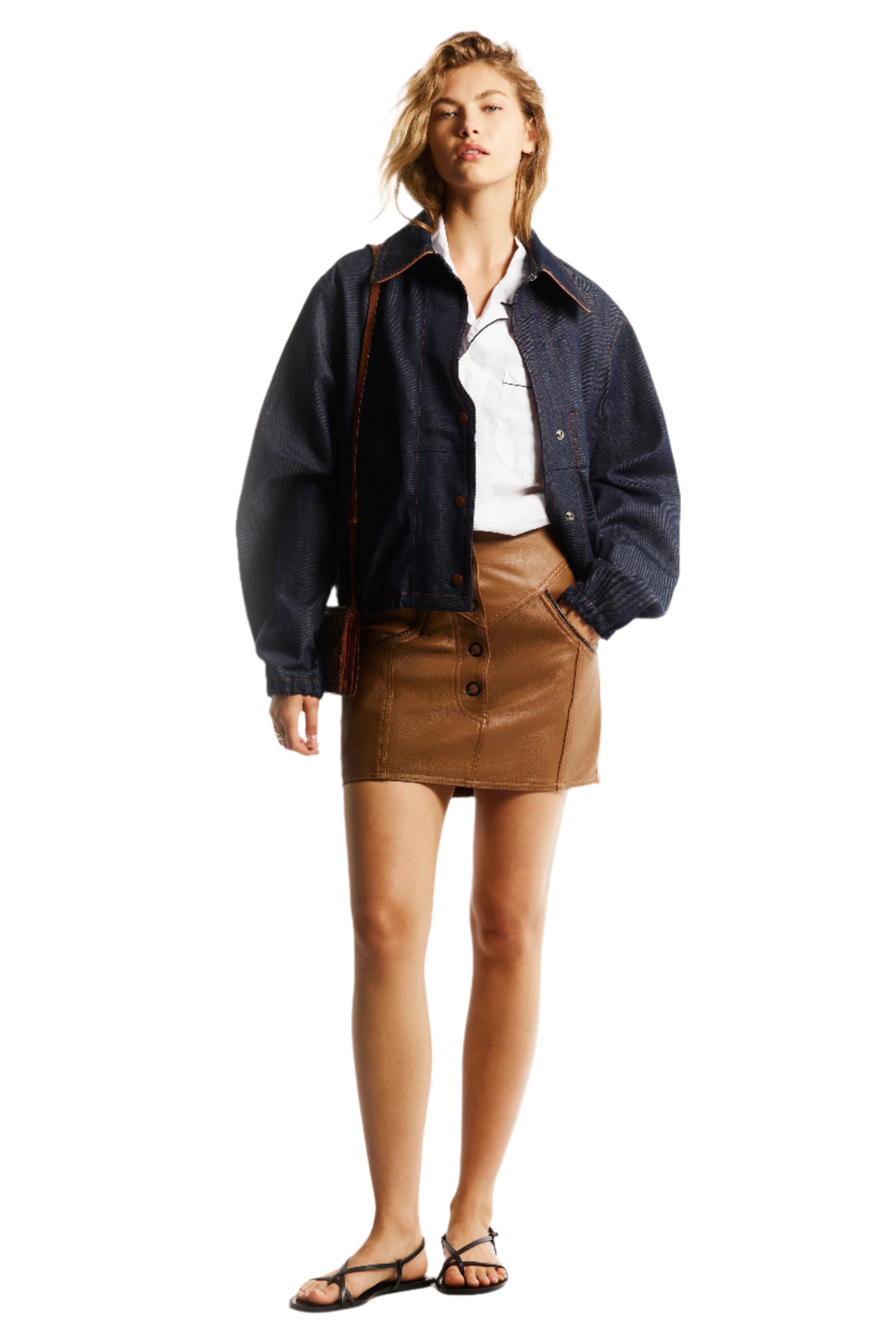 LEATHER MINI SKIRT
