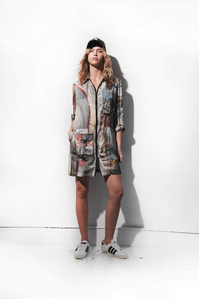 ABSTRACTUAL JACKET DRESS