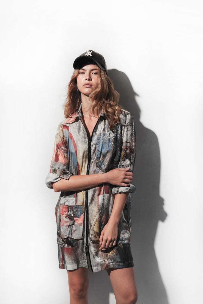 ABSTRACTUAL JACKET DRESS