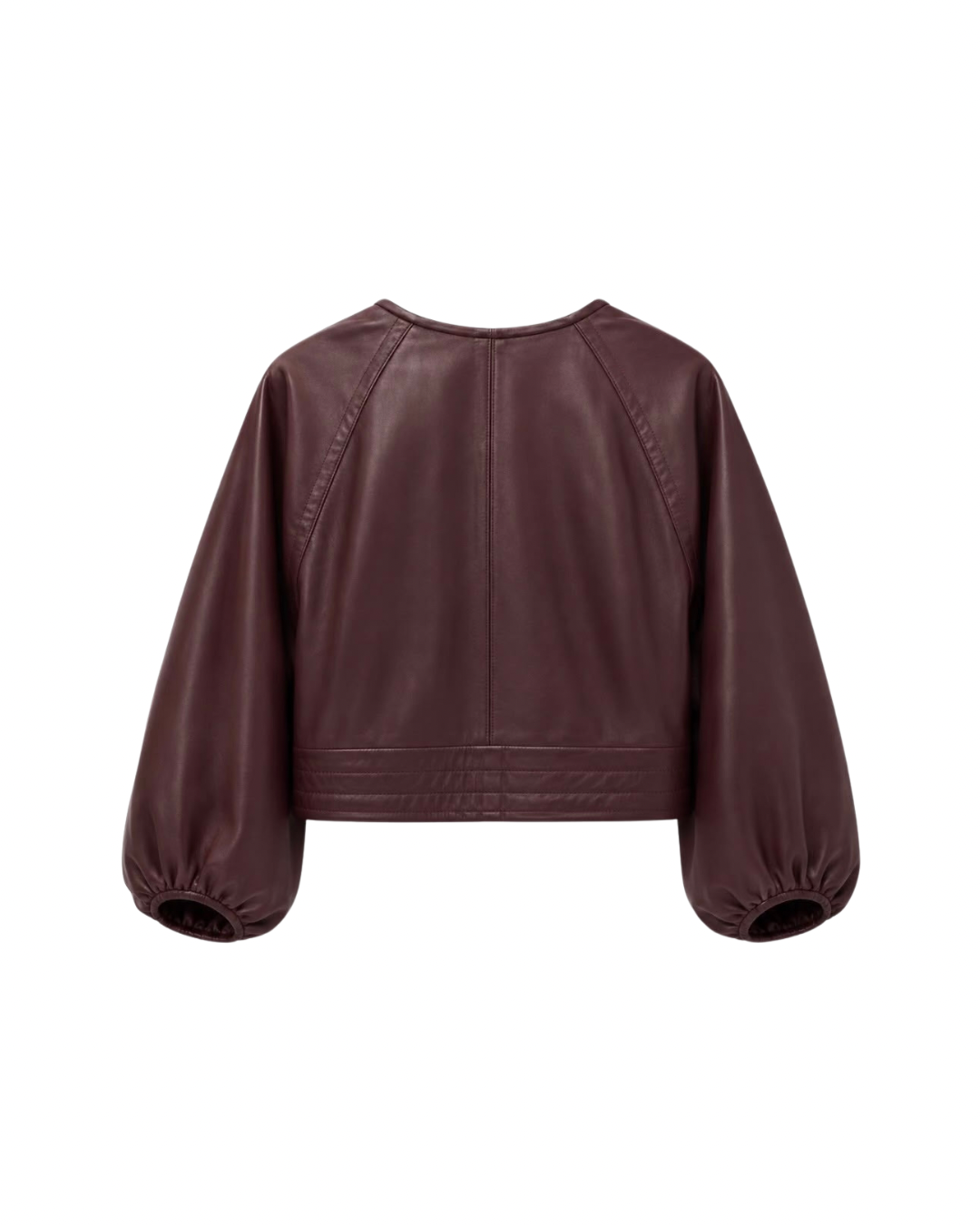 Olive Leather Jacket Bordeaux