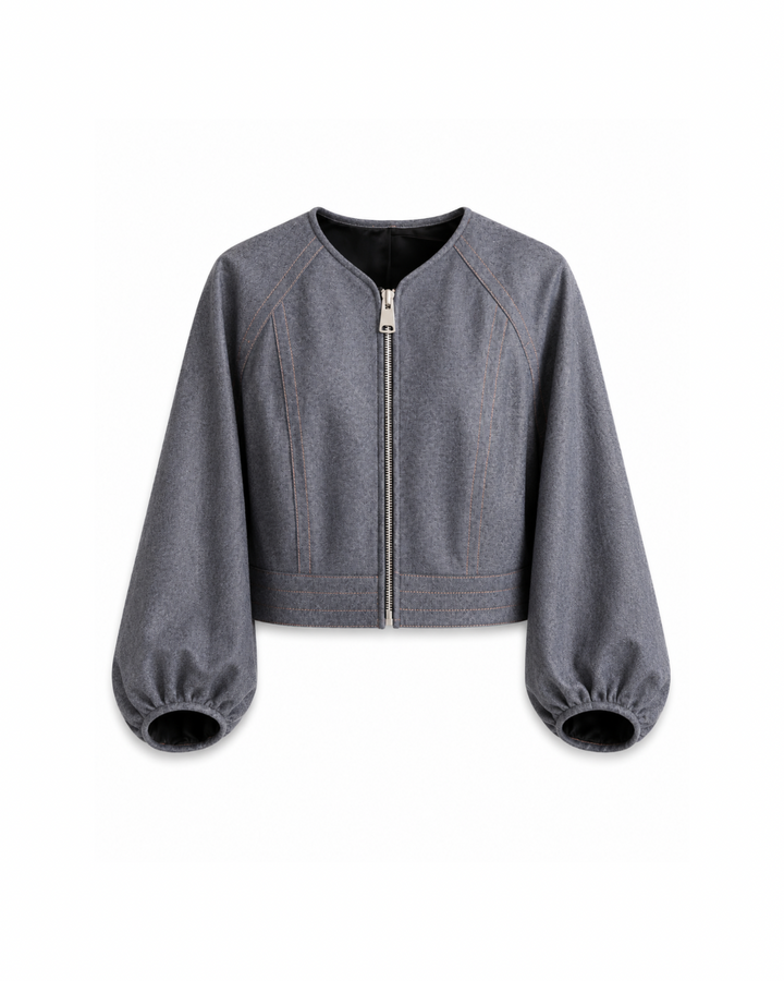 Olive Denim Leather Jacket