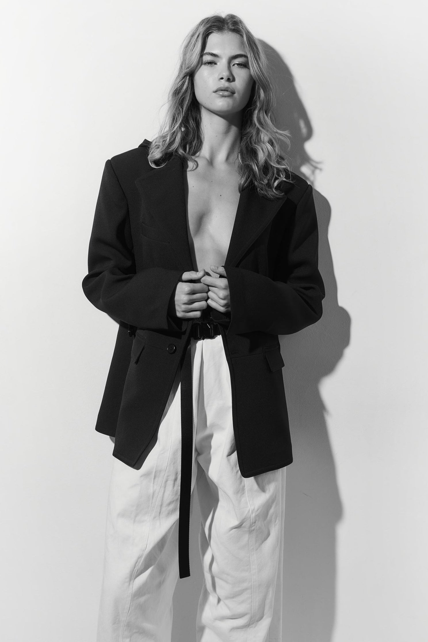 DOUBLE AGENT HOODED BLAZER