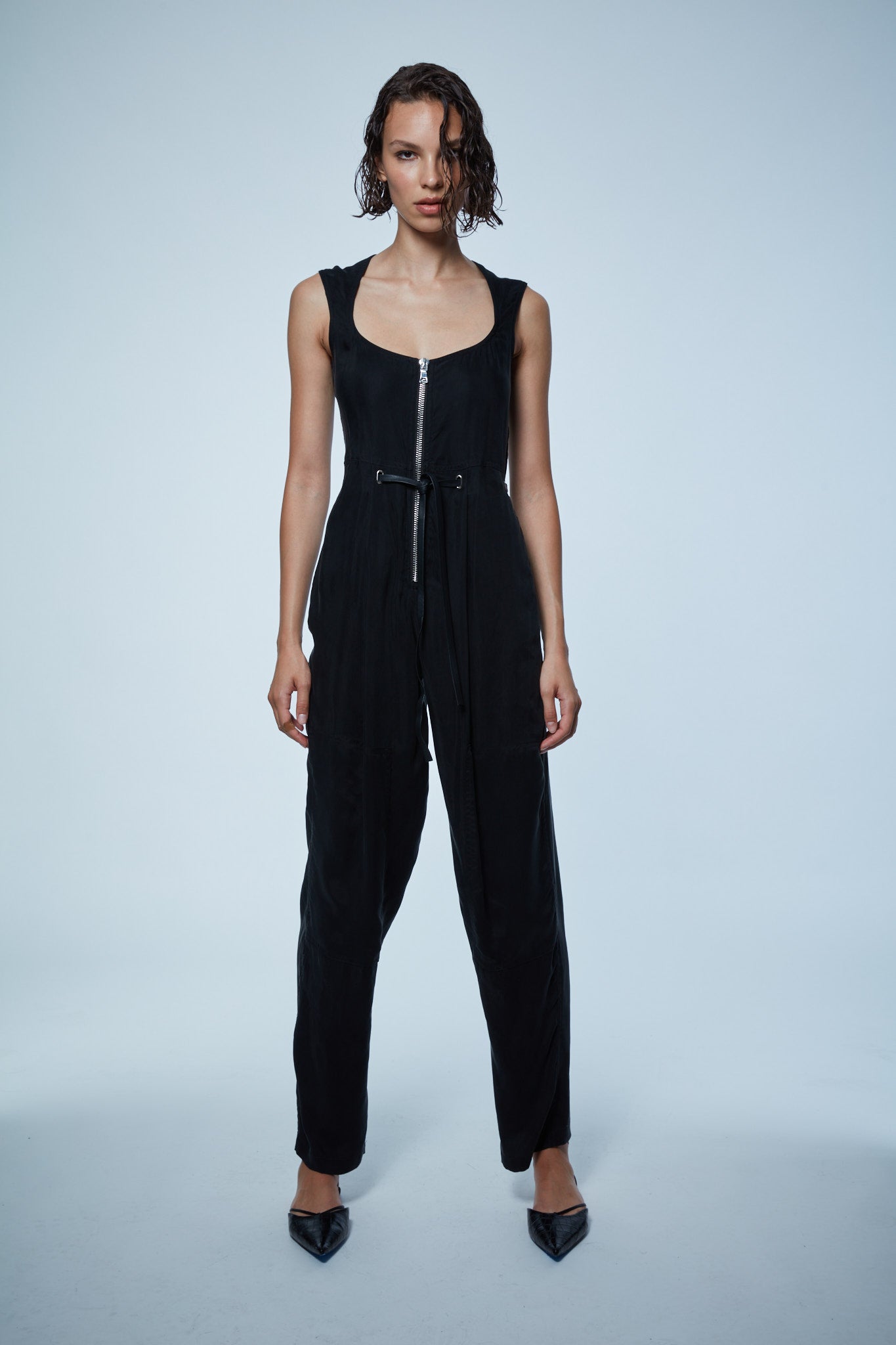 JAPANESE CUPRO BUSTIER JUMPSUIT