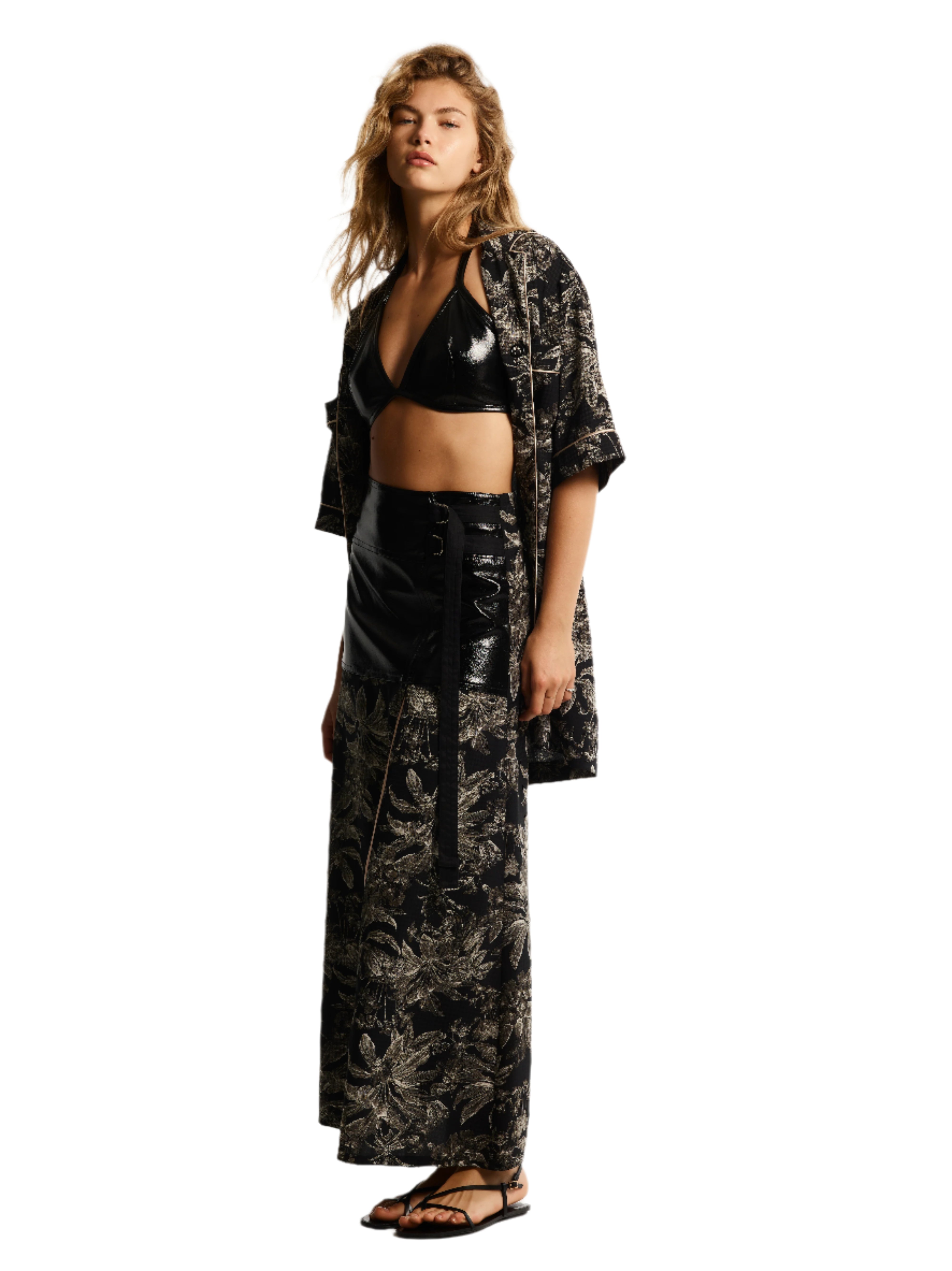 HOODED SHIRT DRESS
