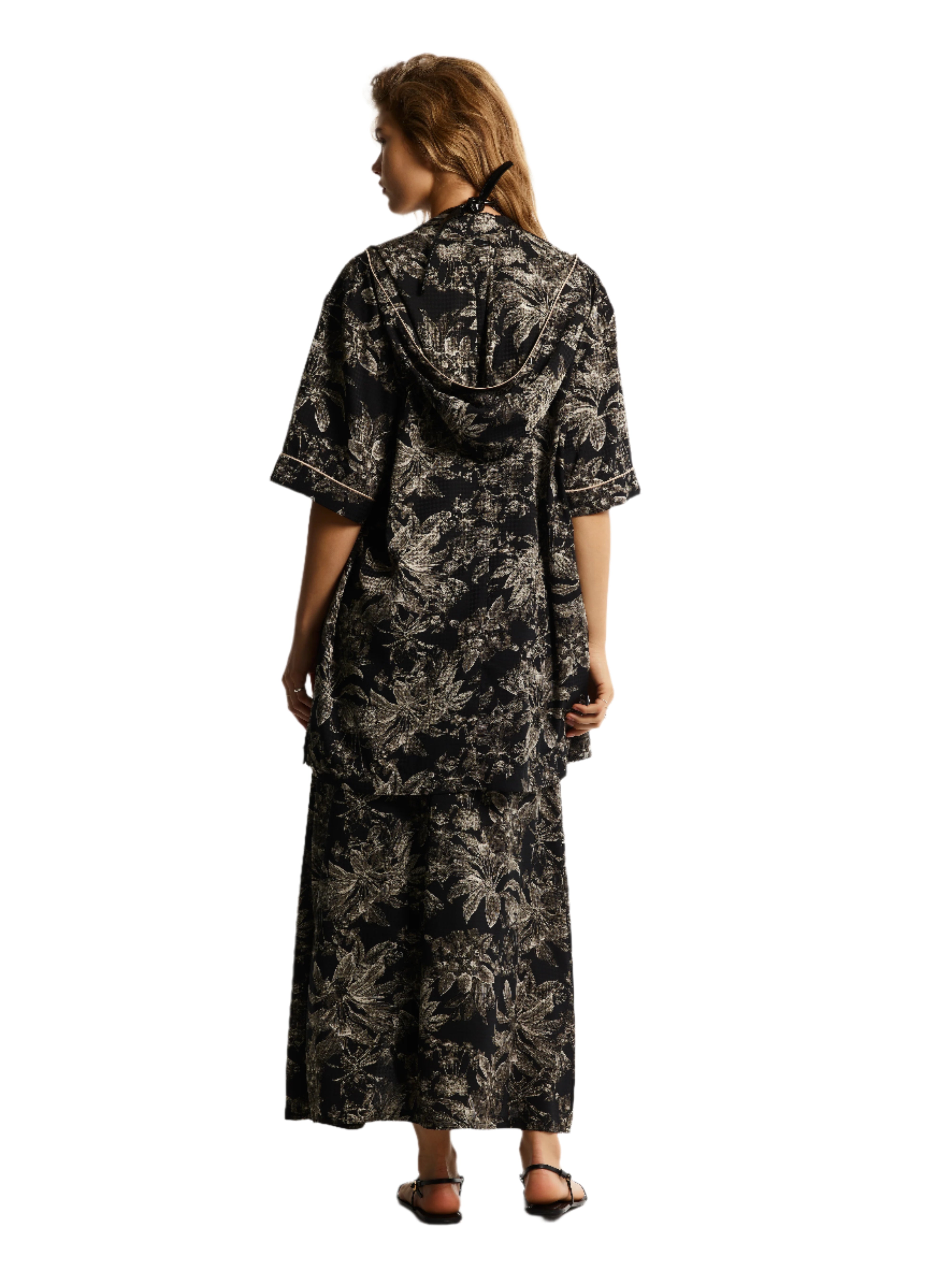 HOODED SHIRT DRESS