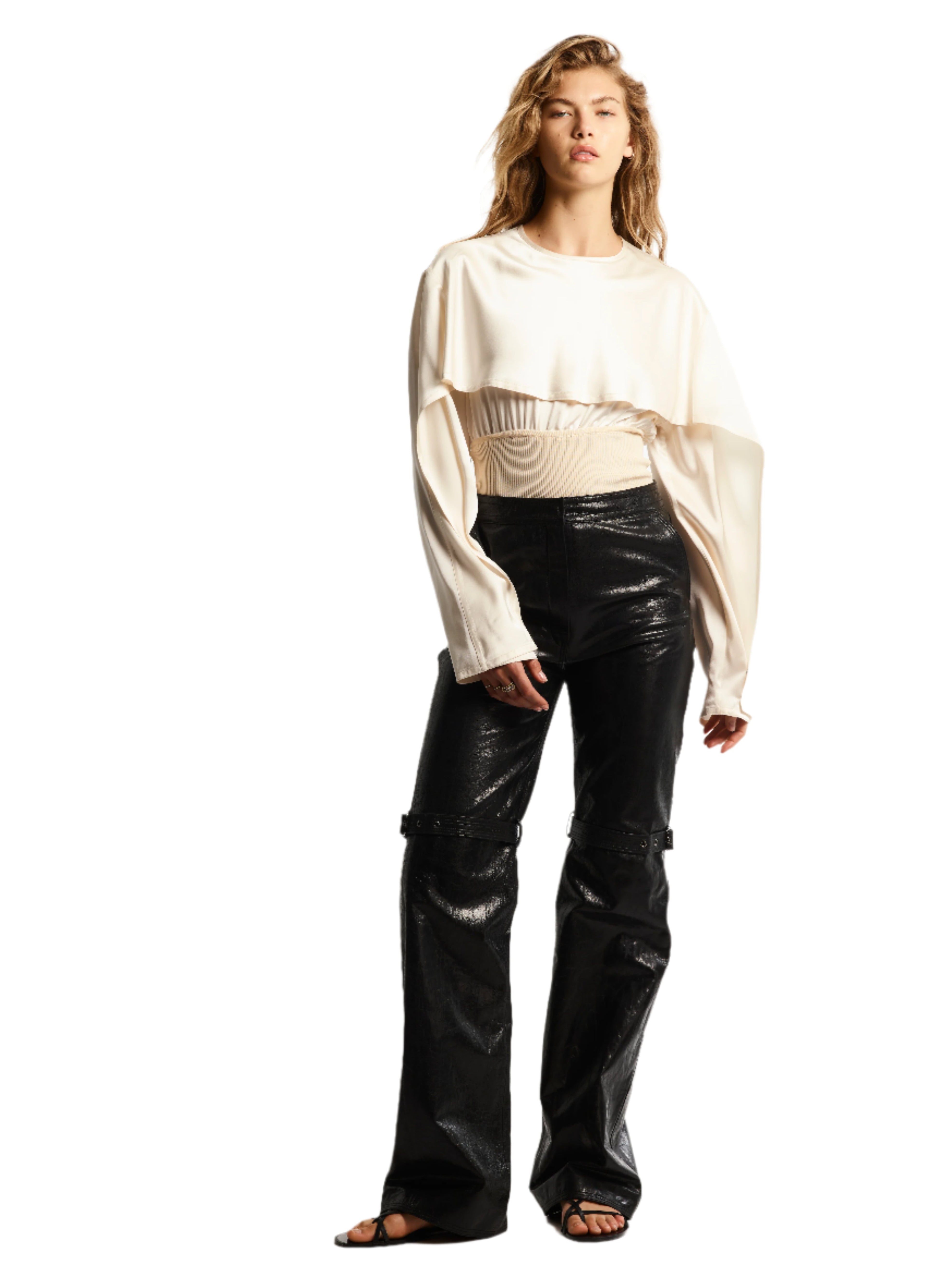 SILK CAPE BLOUSE