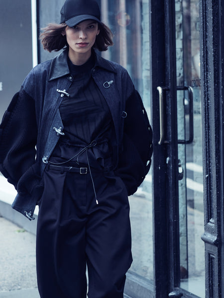 希少】 BAGARCH KNIT COMBI DENIM JKT