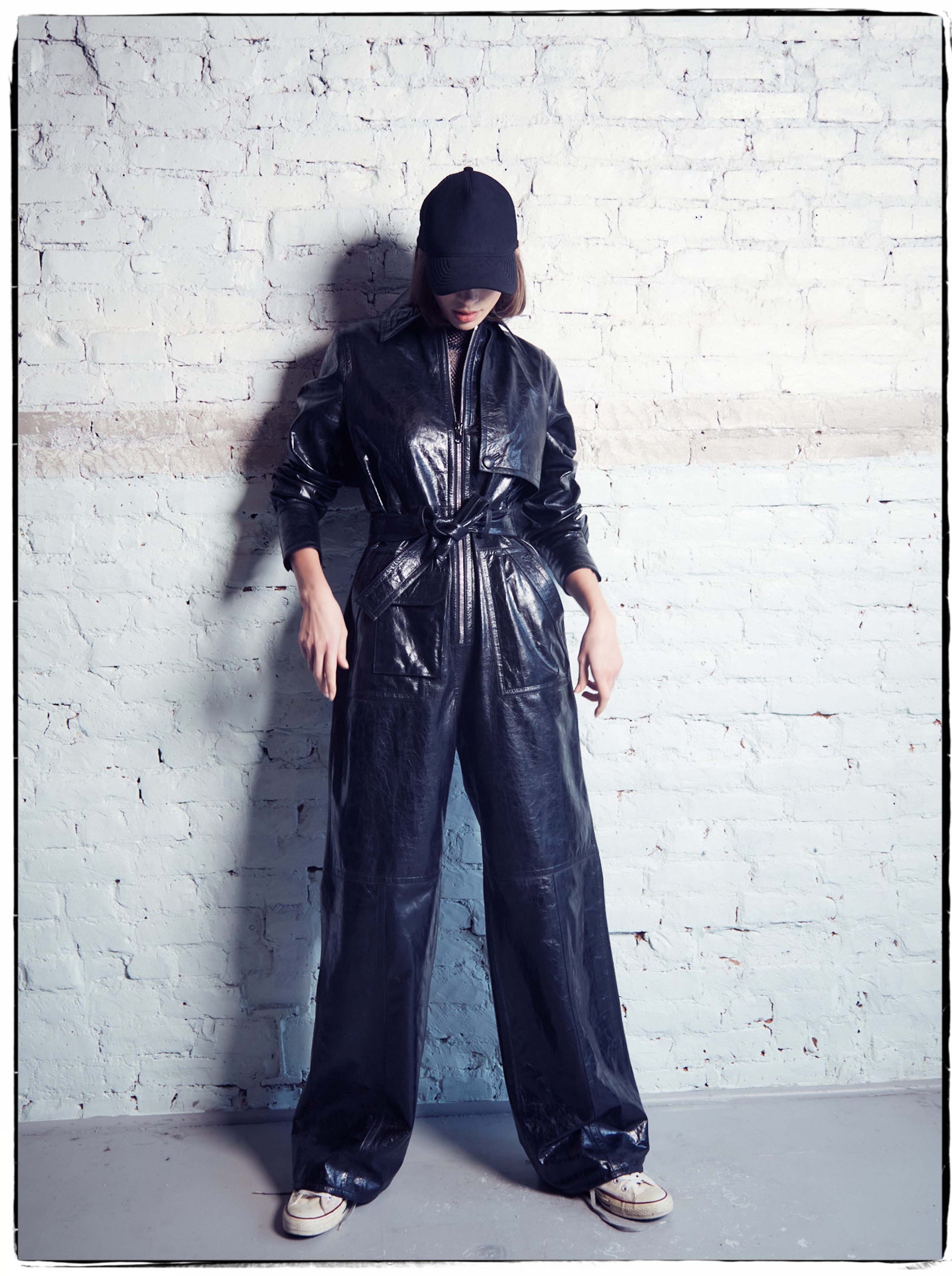 UTILITY LEATHER JUMPSUIT