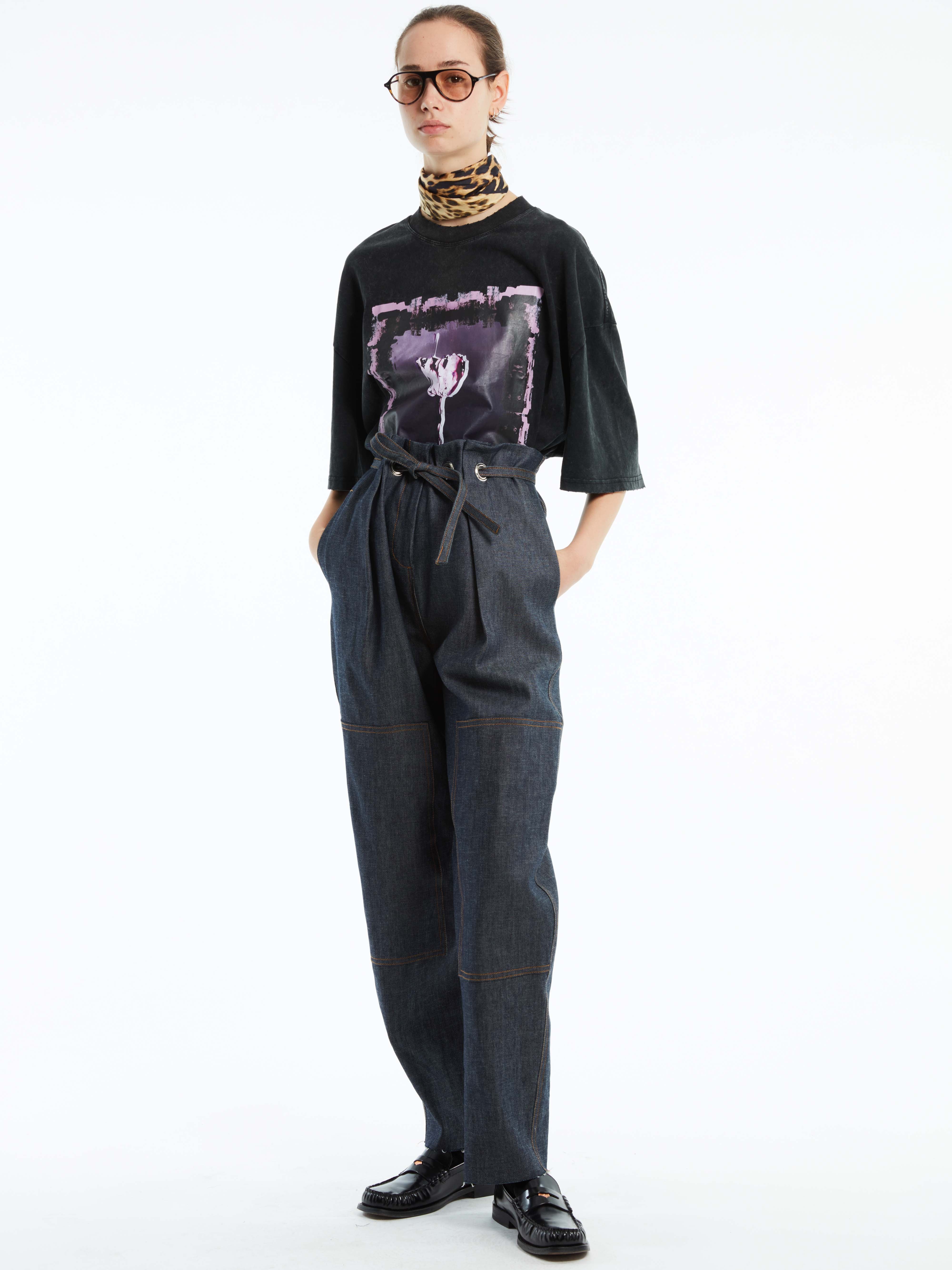 JAPANESE DENIM PAPER BAG PANTS