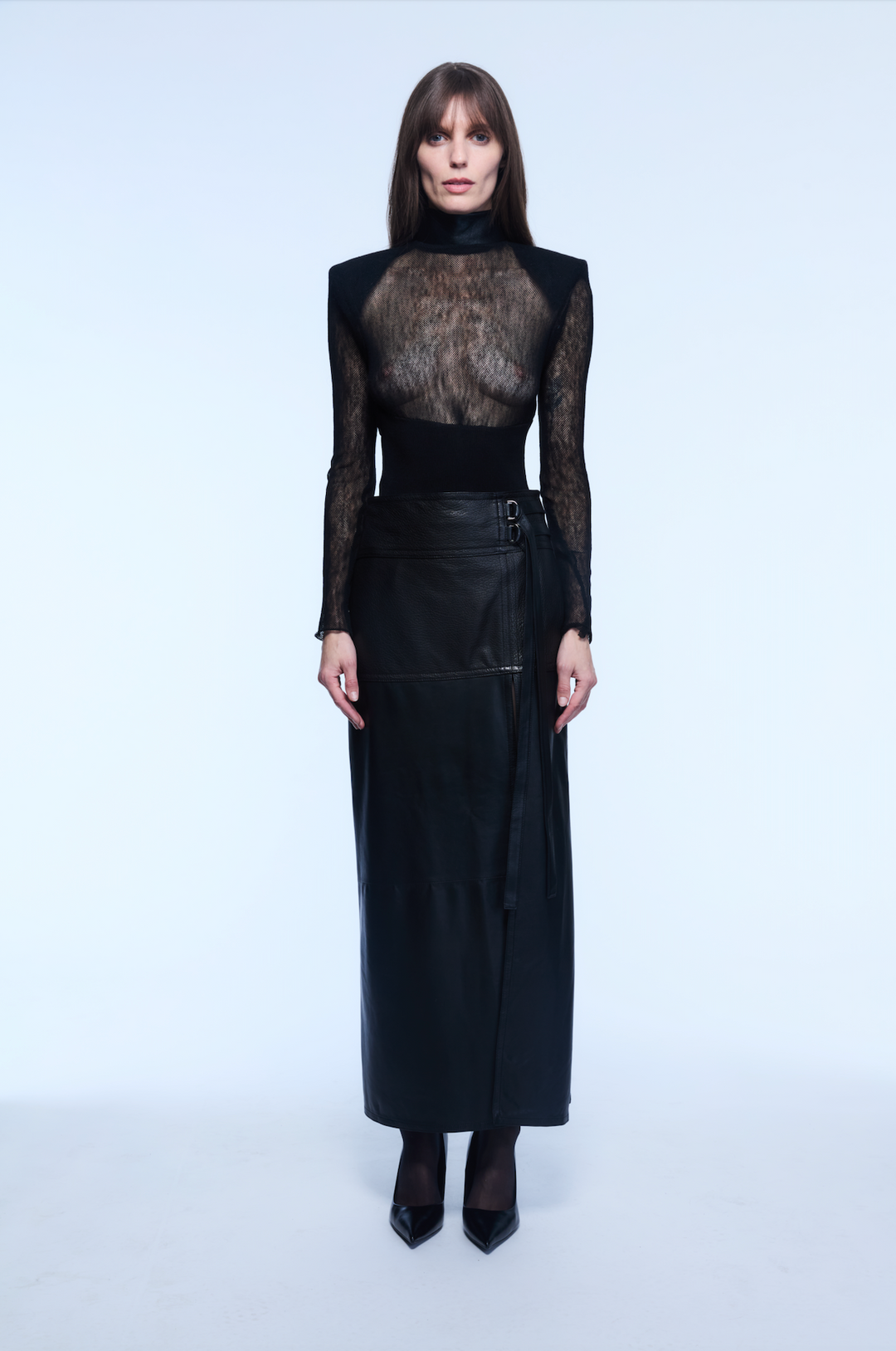 LEATHER BELTED SKIRT 6 LEATHER BELTED SKIRT 6