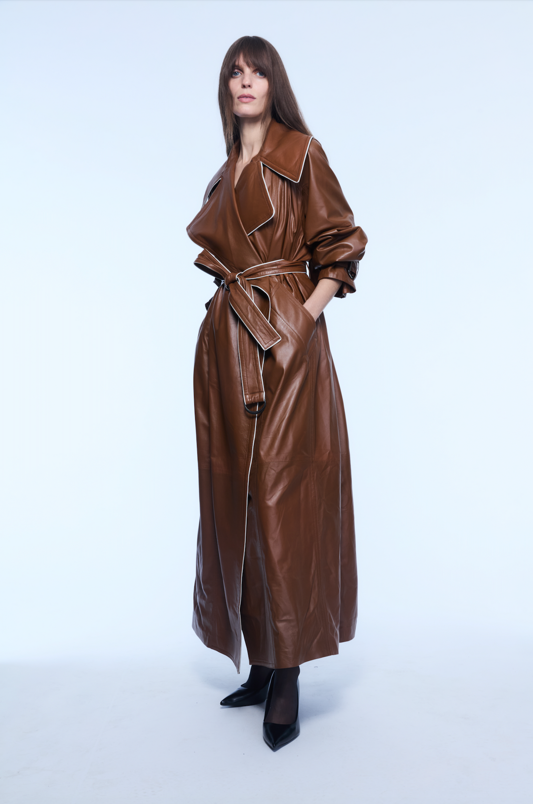 KNOX LEATHER TRENCH COAT