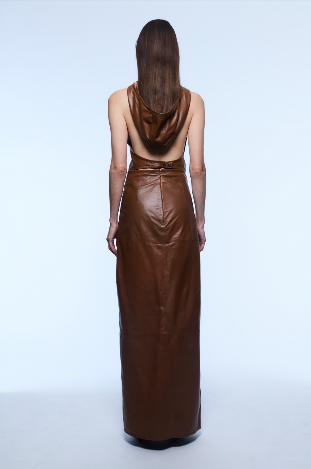 MELISSA LEATHER DRESS COGNAC