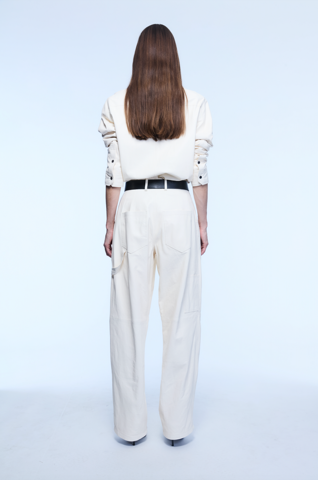 ROWAN LEATHER PANTS WHITE