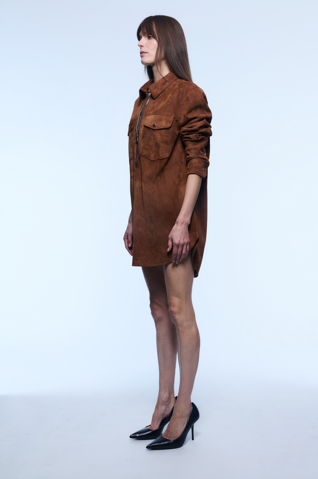 ROWAN SUEDE SHIRT DRESS