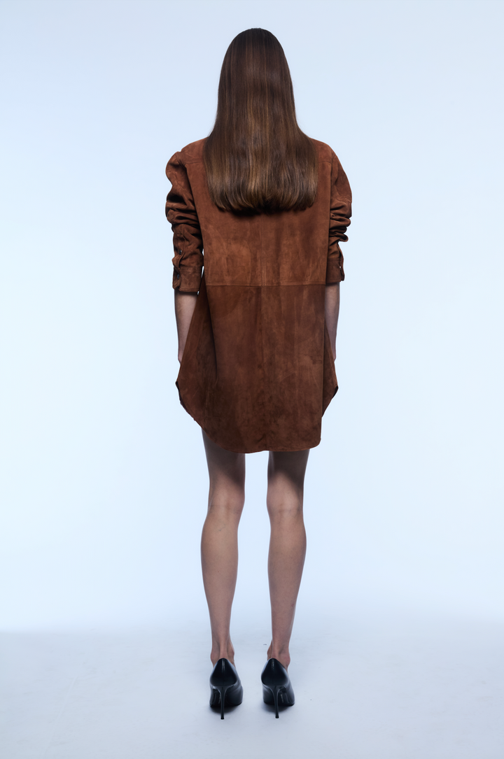 ROWAN SUEDE SHIRT DRESS