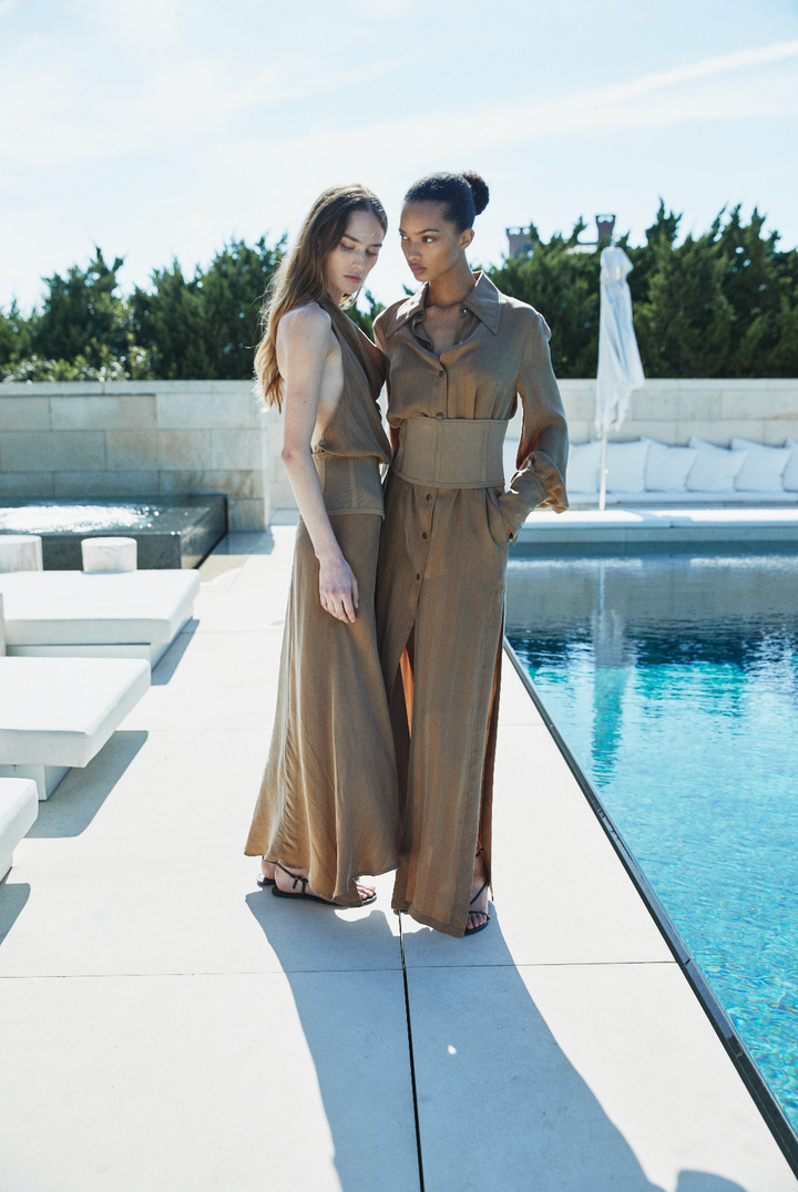 SLOANE COWL NECK DRESS