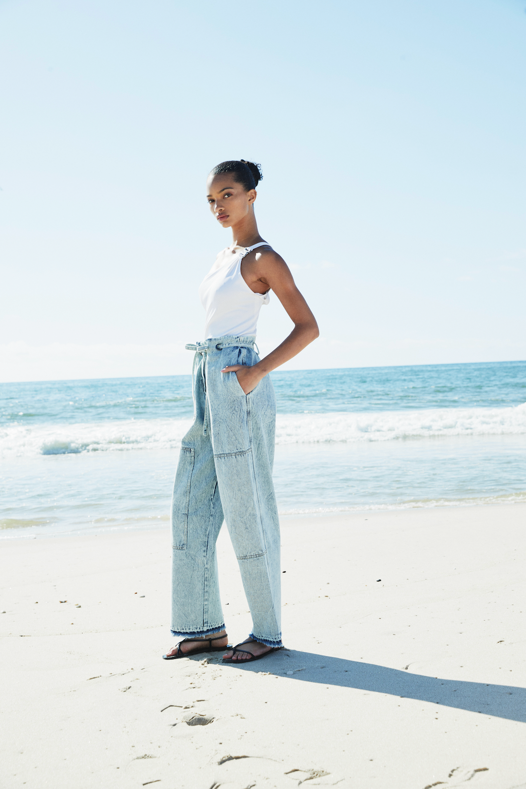 PAPERBAG DENIM PANTS