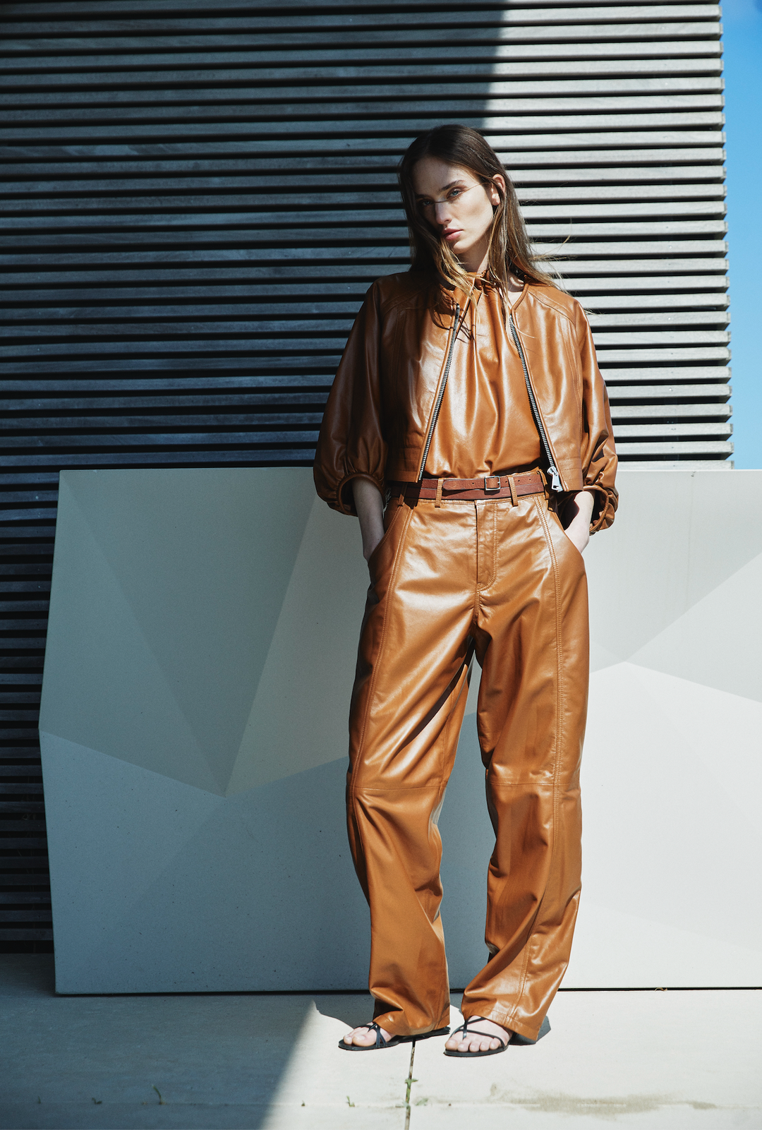 ROWAN LEATHER PANTS COGNAC