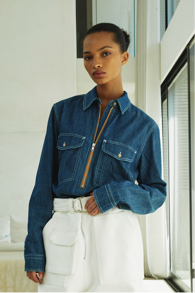 ROSE DENIM TOP
