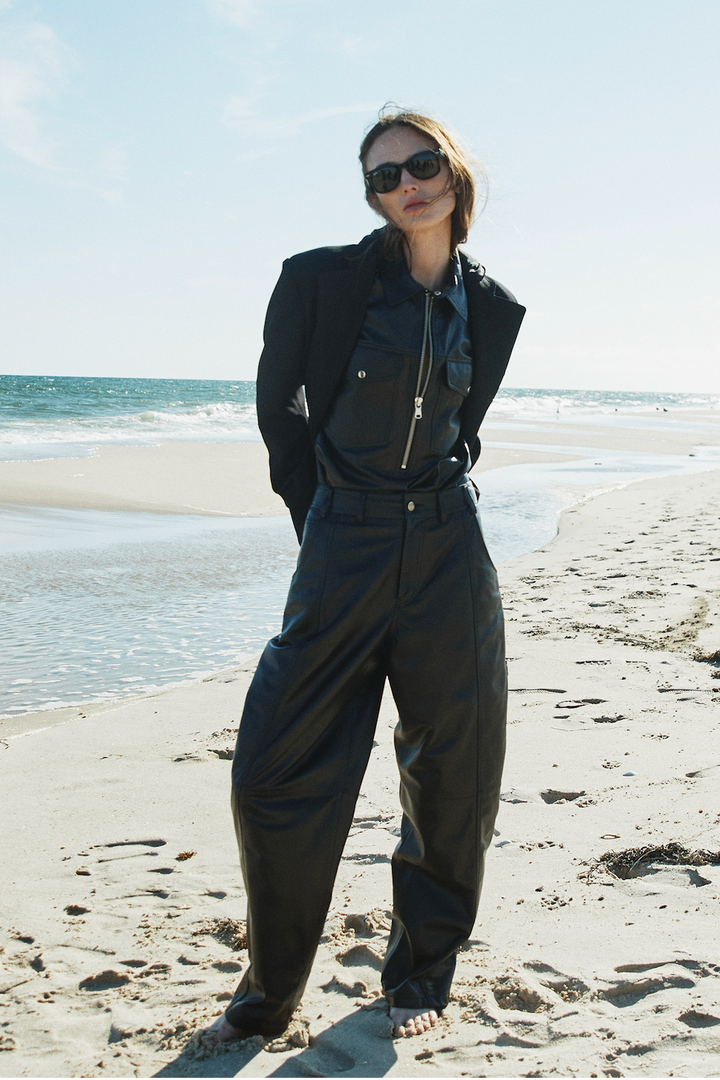 ROWAN LEATHER PANTS BLACK