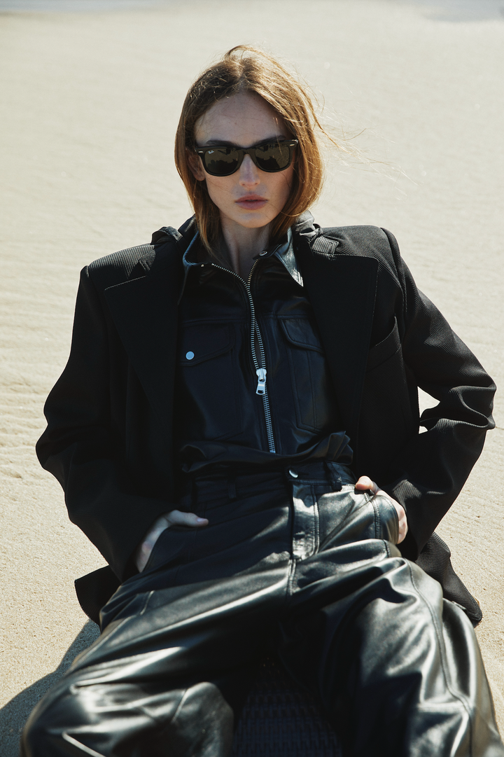 ROWAN LEATHER TOP BLACK