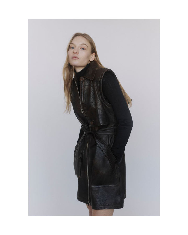 Grace Leather Mini Dress