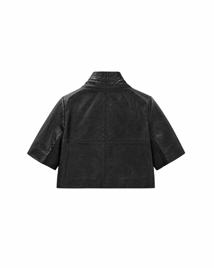 Cropped Leather Jacket