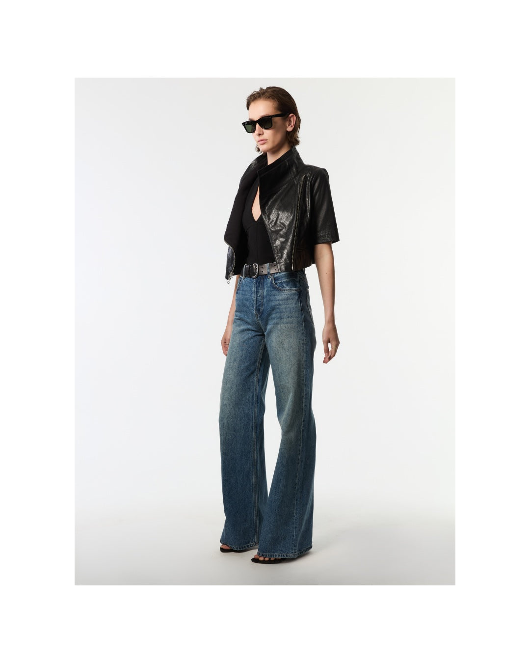 Cropped Leather Jacket