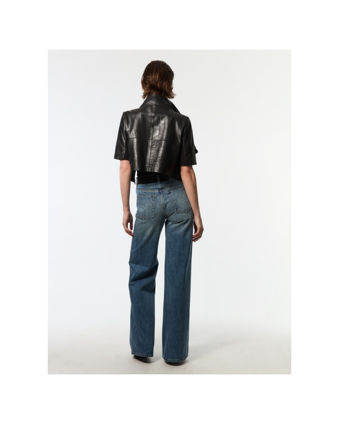 Cropped Leather Jacket
