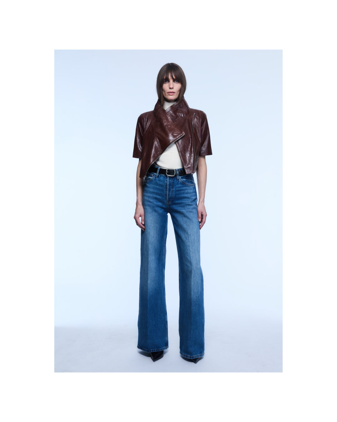 Cropped Leather Jacket