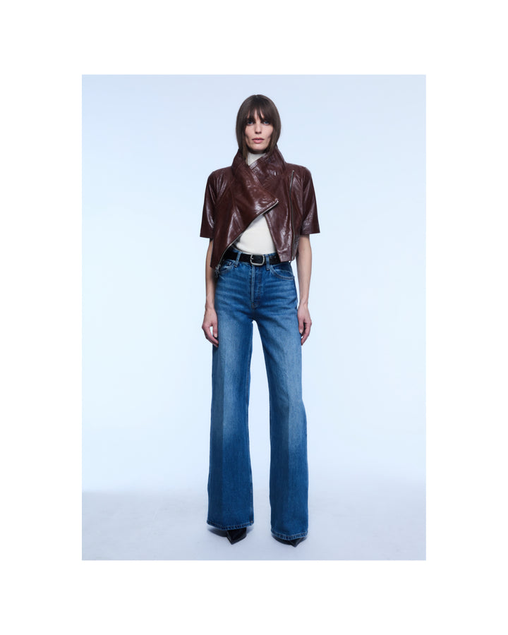 Cropped Leather Jacket