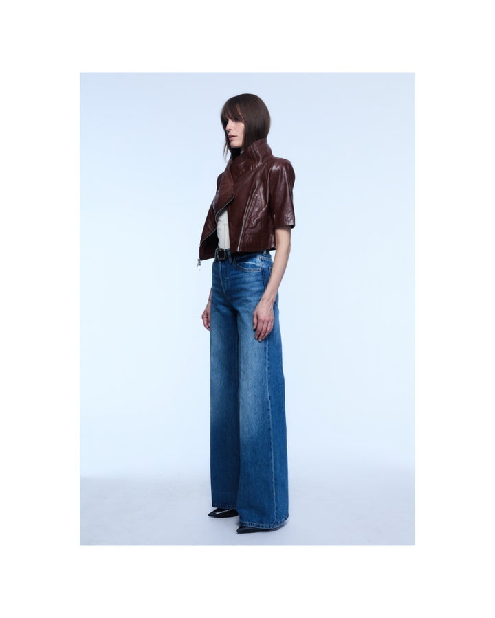 Cropped Leather Jacket