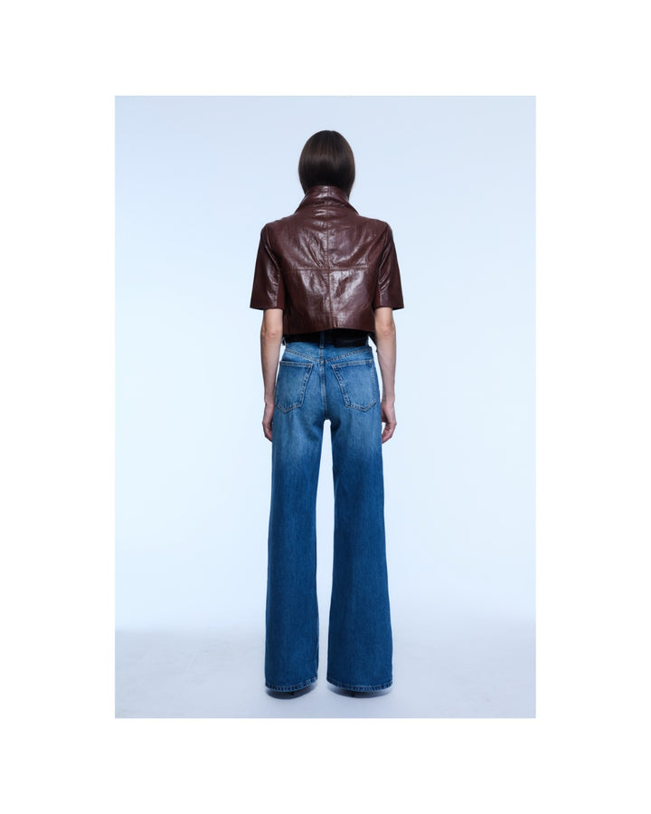 Cropped Leather Jacket