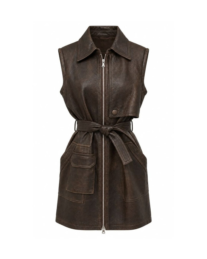 Grace Leather Mini Dress