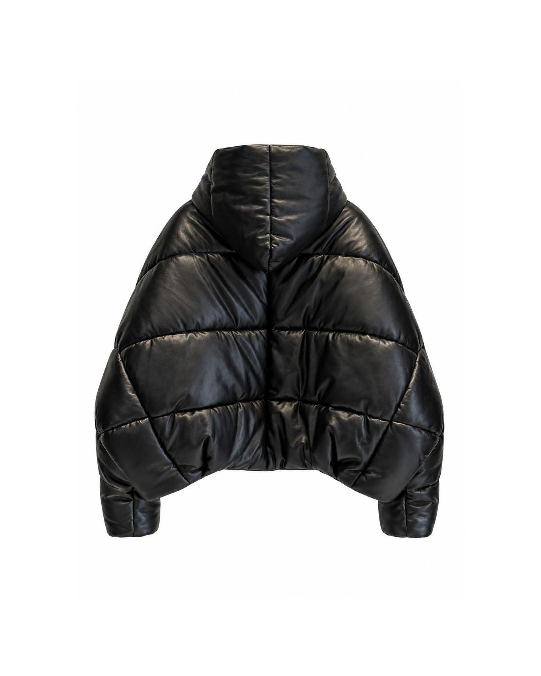JAGGER FAUX LEATHER PUFFER COAT