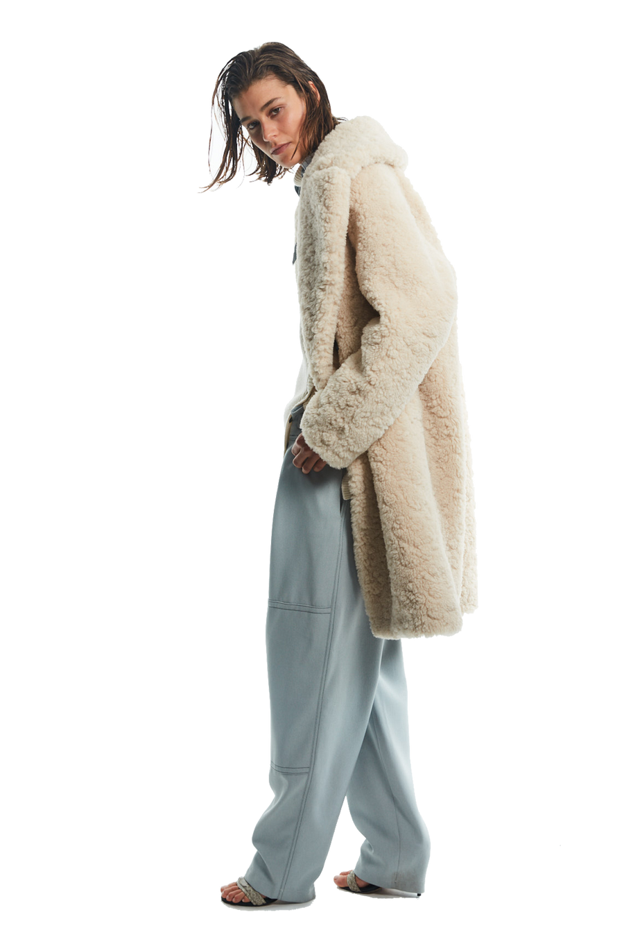 FAUX SHEARLING OVER COAT