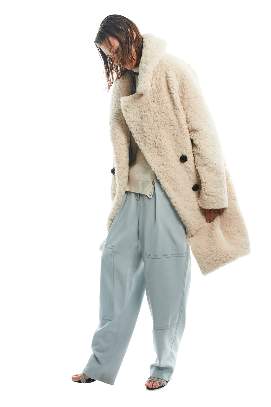 FAUX SHEARLING OVER COAT