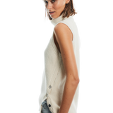 SLEEVELESS TOP WITH SIDE SLIT DETAILS